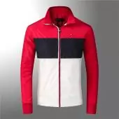giacca tommy nouvelle collection zip 2817 rouge bleu blanc